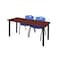 Kee Rectangle Tables > Training Tables > Kee Table & Chair Sets, 66 W, 24 L, 29 H, Cherry MT6624CHBPBK47BE - alternate 1
